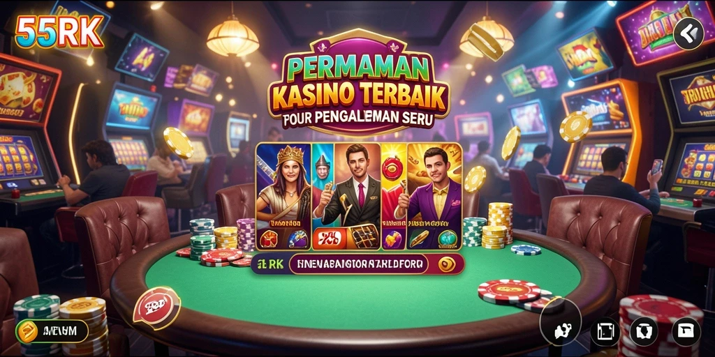 Tampilan gameplay menawan di 55RK dengan berbagai pilihan permainan kasino.