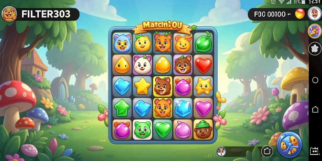 Tangkapan layar dari gameplay seru FILTER303 dengan efek visual yang menarik.
