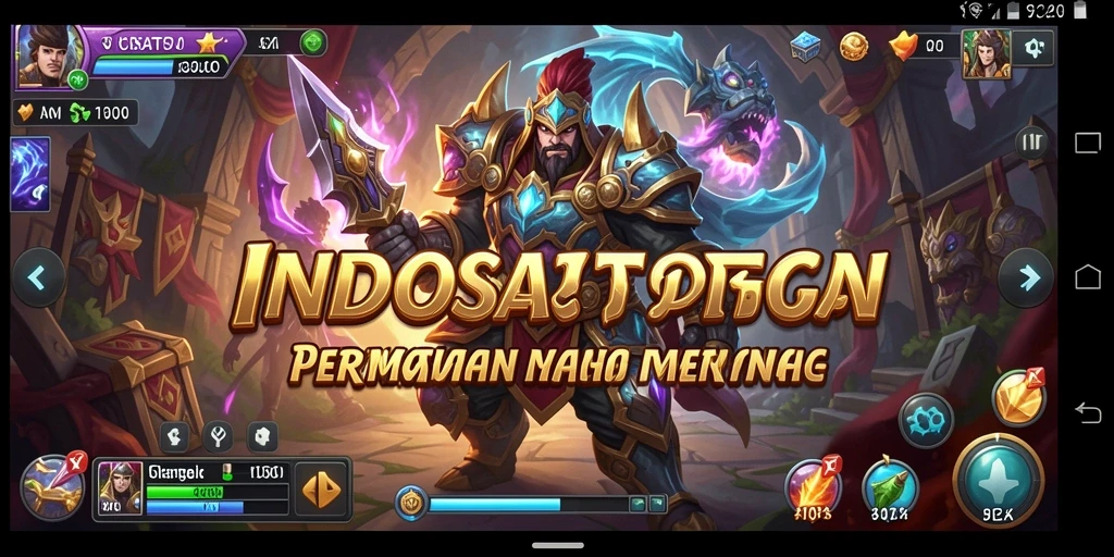 Screenshot gameplay INDOSATTOTO menampilkan pertempuran strategis yang mendebarkan.