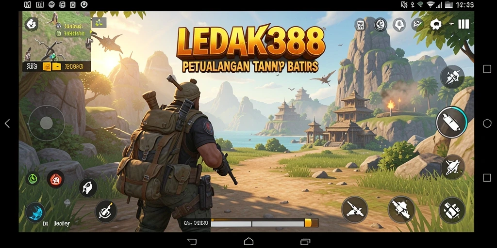 Tampilan gameplay di dunia terbuka LEDAK388 yang menakjubkan.