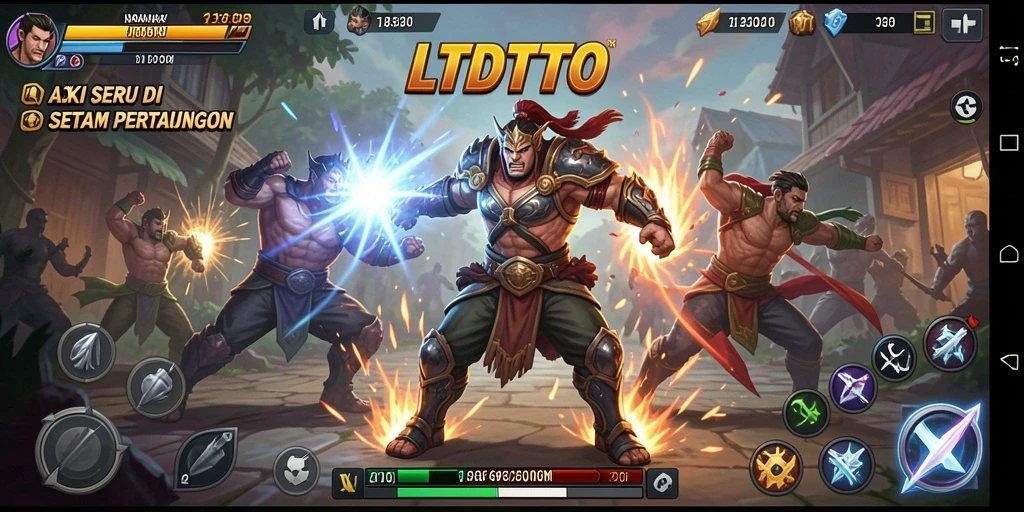 Tangkapan layar LTDTOTO menggambarkan aksi pertarungan yang intens.