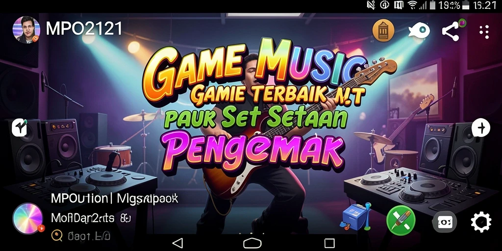 Tampilan gameplay MPO2121 dengan musik yang seru dan grafis menarik.