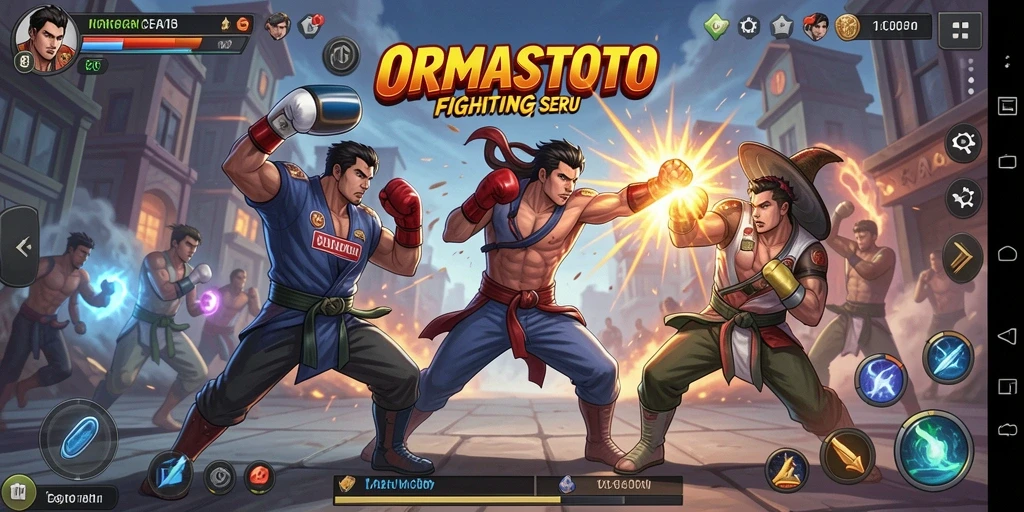 Tangkapan layar menunjukkan pertarungan seru di ORMASTOTO.