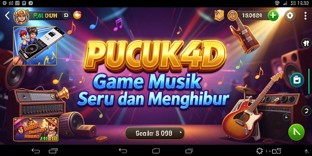 Screenshot gameplay PUCUK4D menunjukkan keseruan bermain musik.